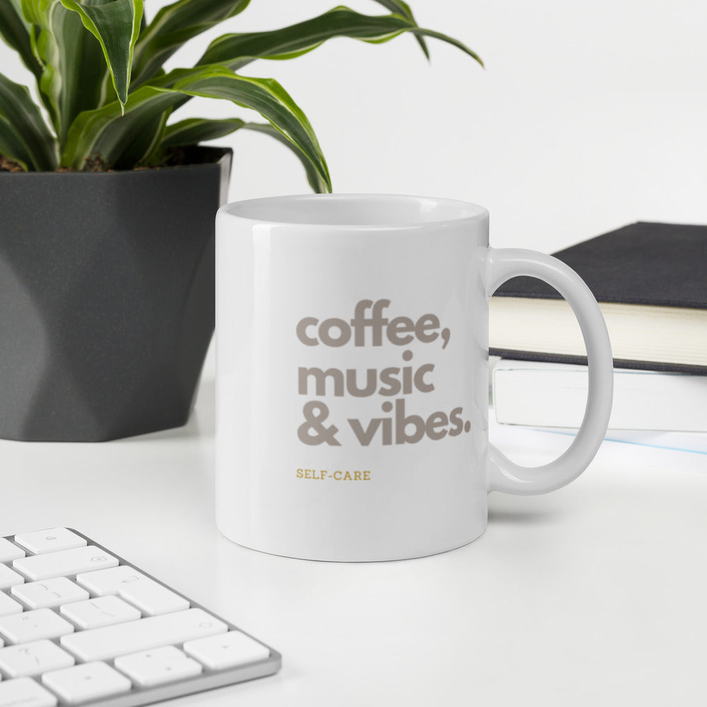 Self-Care Mug - Coffee, Music & Vibes